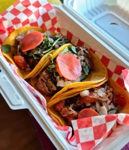Don Taco's signature Beef Brisket Tacos - Calgary's best Mexican street tacos